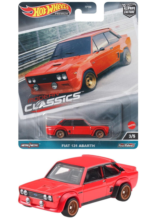 1:64 Fiat 131 Abarth, rød, Hot Wheels HKC64, Modern Classics