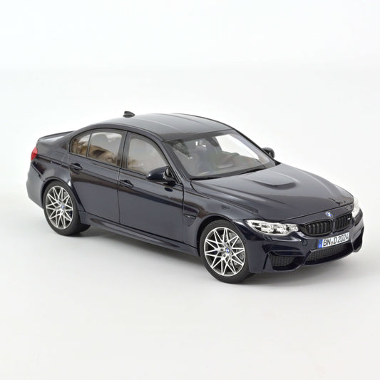 1:18 BMW M3 Competition, 2017, blåmetallic, Norev 183236, åben model