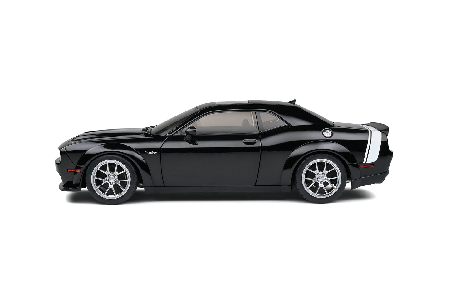 1:18 Dodge Challenger SRT Hellcat Redeye Black Ghost, 2023, sort, Solido 1805709, delvis åben model