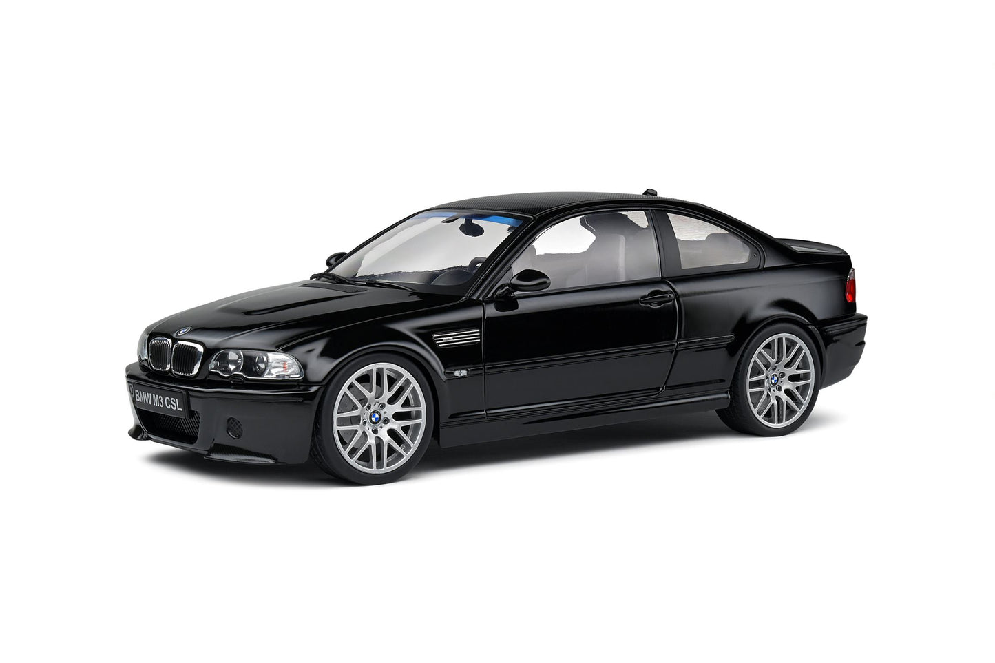 1:18 BMW E46 CSL, 2003, sort, Solido 1806506, delvis åben model