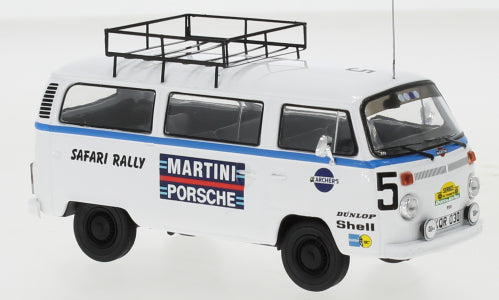 1:43 VW T2 Bus, Team Porsche Martini, Martini, Rally VM, Safari Rallye Rally Assistance Van, IXO
