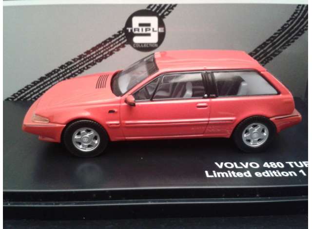 1:43 Volvo 480 Turbo, 1987, rød, Triple9, lukket model