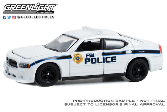 1:64 Dodge Charger Police Pursuit , 2008, Hot Pursuit Series, hvid