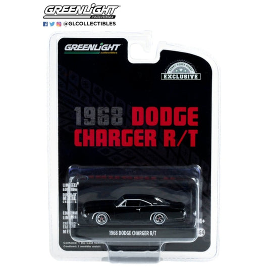 1:64 Dodge Charger R/T, 1968, sort, Greenlight