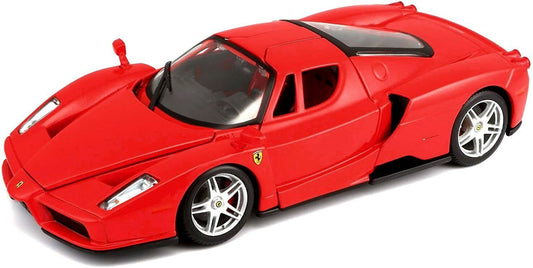 1:24 Ferrari Enzo, rød, Burago 26006, delvis åben model