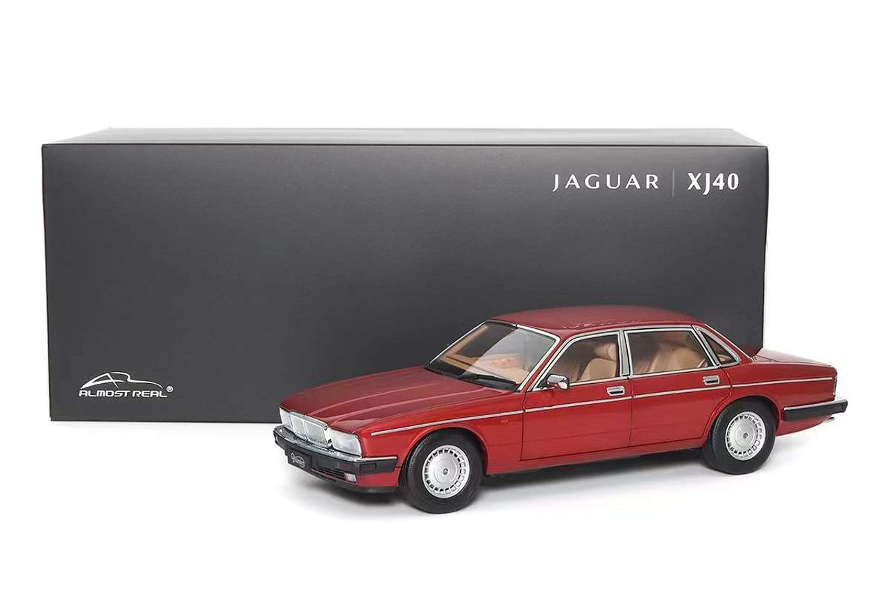 1:18 Jaguar Daimler XJ6 (XJ40), Flamenco Red, Almost Real, åben model, limited
