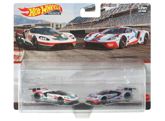 1:64 Ford GT Racer 2016 #67 & #69, Premium Pack Hot Wheels HCY72