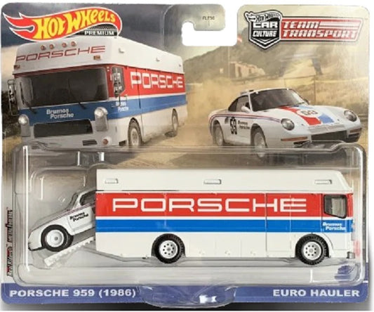 1:64 Porsche 959 1986 & Euro Hauler Truck, HKF47 Hot Wheels