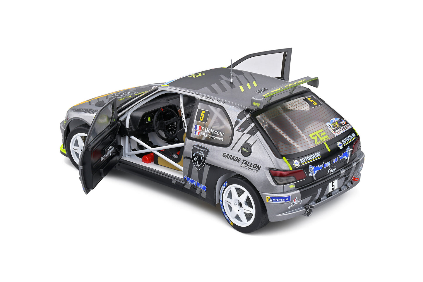 1:18 Peugeot 306 Maxi, Team Sebastian Loeb Racing, #5 Rally Mont Blanc 2021, Solido 1808302, delvis åben model