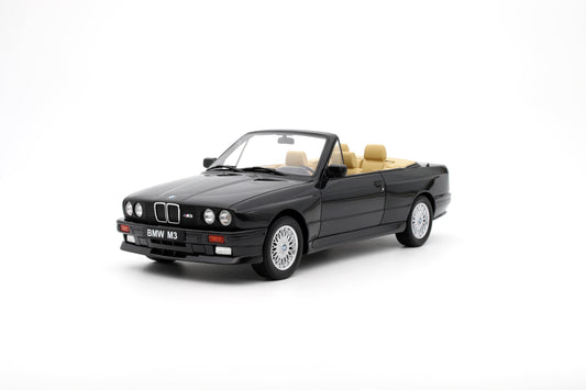 1:18 BMW M3 E30 cabriolet, 1989, Diamond sortmetallic, Ottomobile, OT1012, lukket model, limited 3.000 stk.