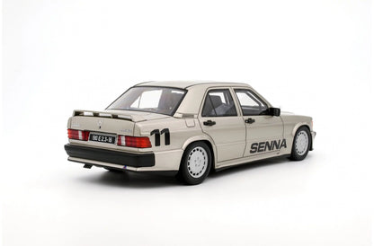 1:18 Mercedes-Benz 190E 2.3 16V, 1984, Silver Smoke Metallic, Senna edition, Ottomobile OT1041, lukket model, limited 2.000 stk.