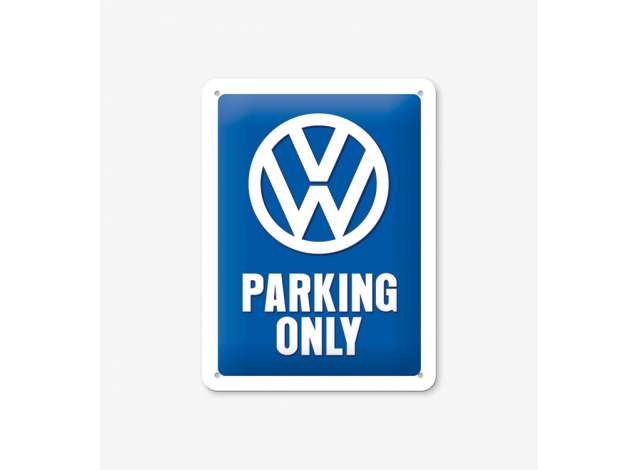 Metalskilt, VW Parking Only, 30x40 cm