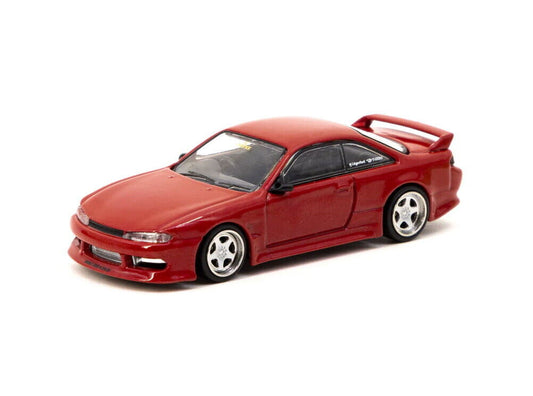 1:64 Nissan Vertex Silvia S14, rødmetallic, Tarmac