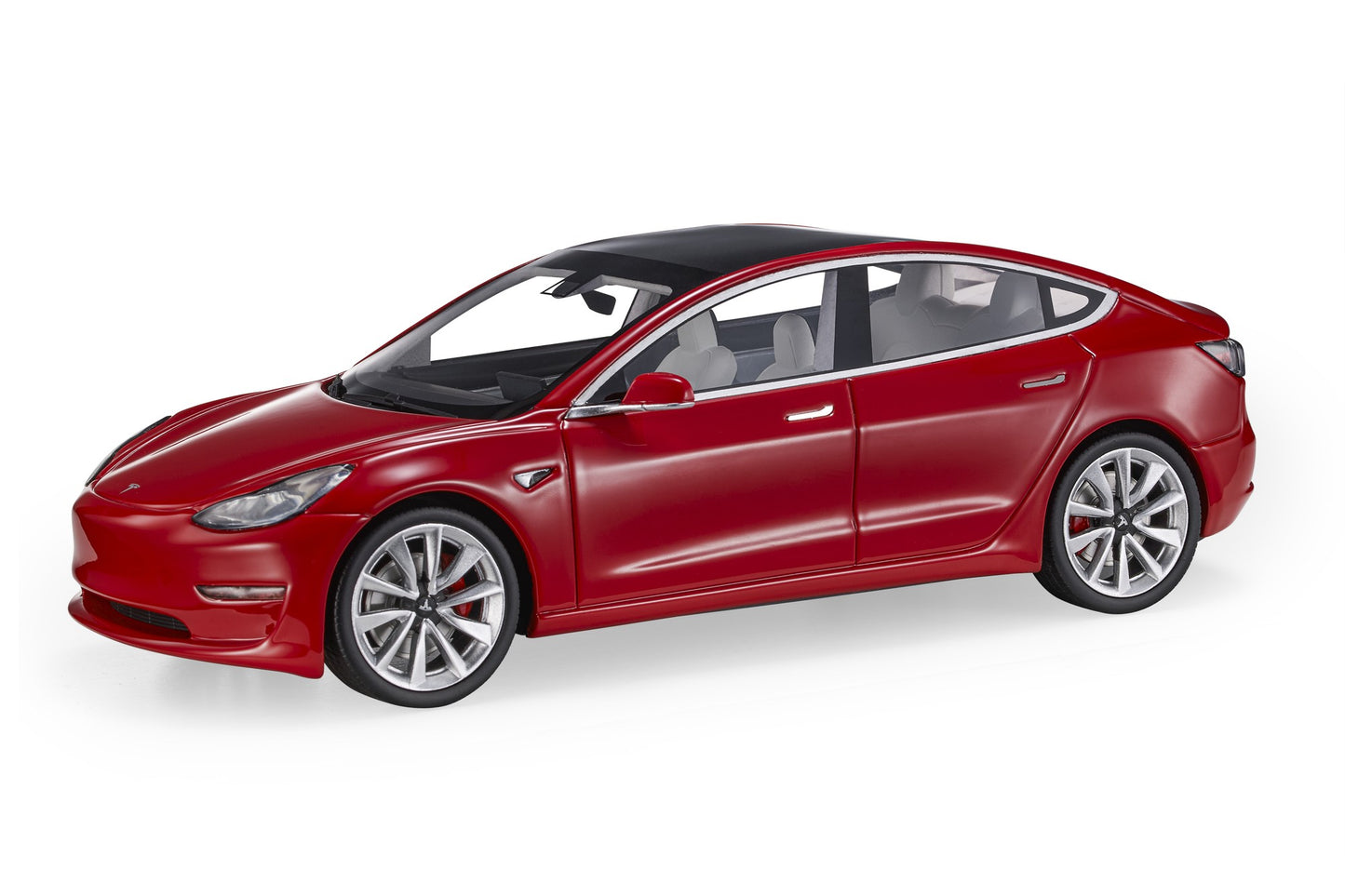 1:18 Tesla 3, 2017, rødmetallic, LS Collectibles, lukket model, limited