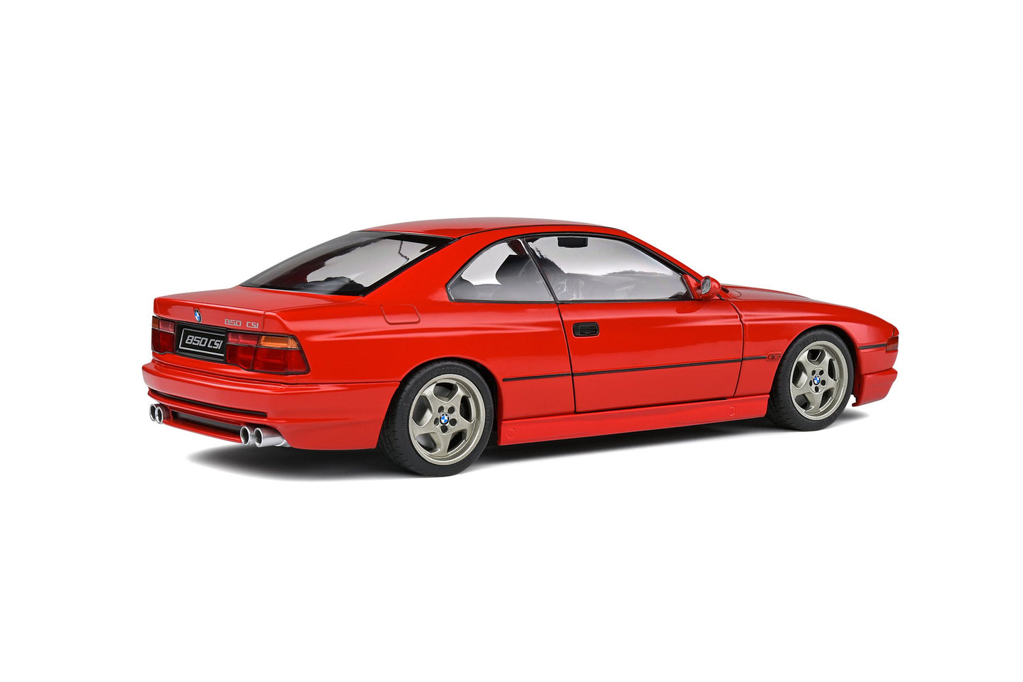 1:18 BMW 850 CSI Coupé E31, rød, 1990, Solido 1807002, delvis åben model