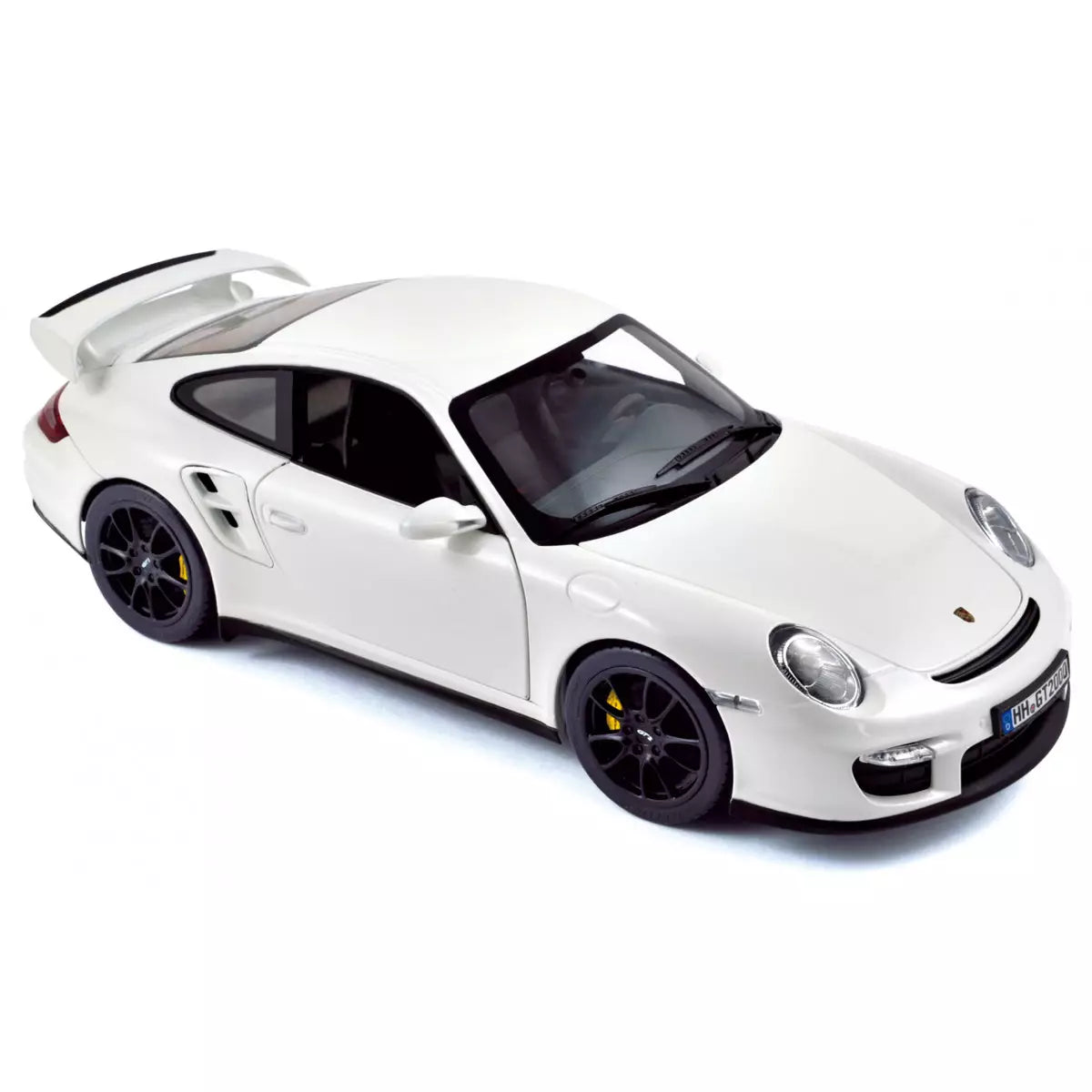 1:18 Porsche 911 997 GT2, 2007, hvid, Norev 187572, åben model