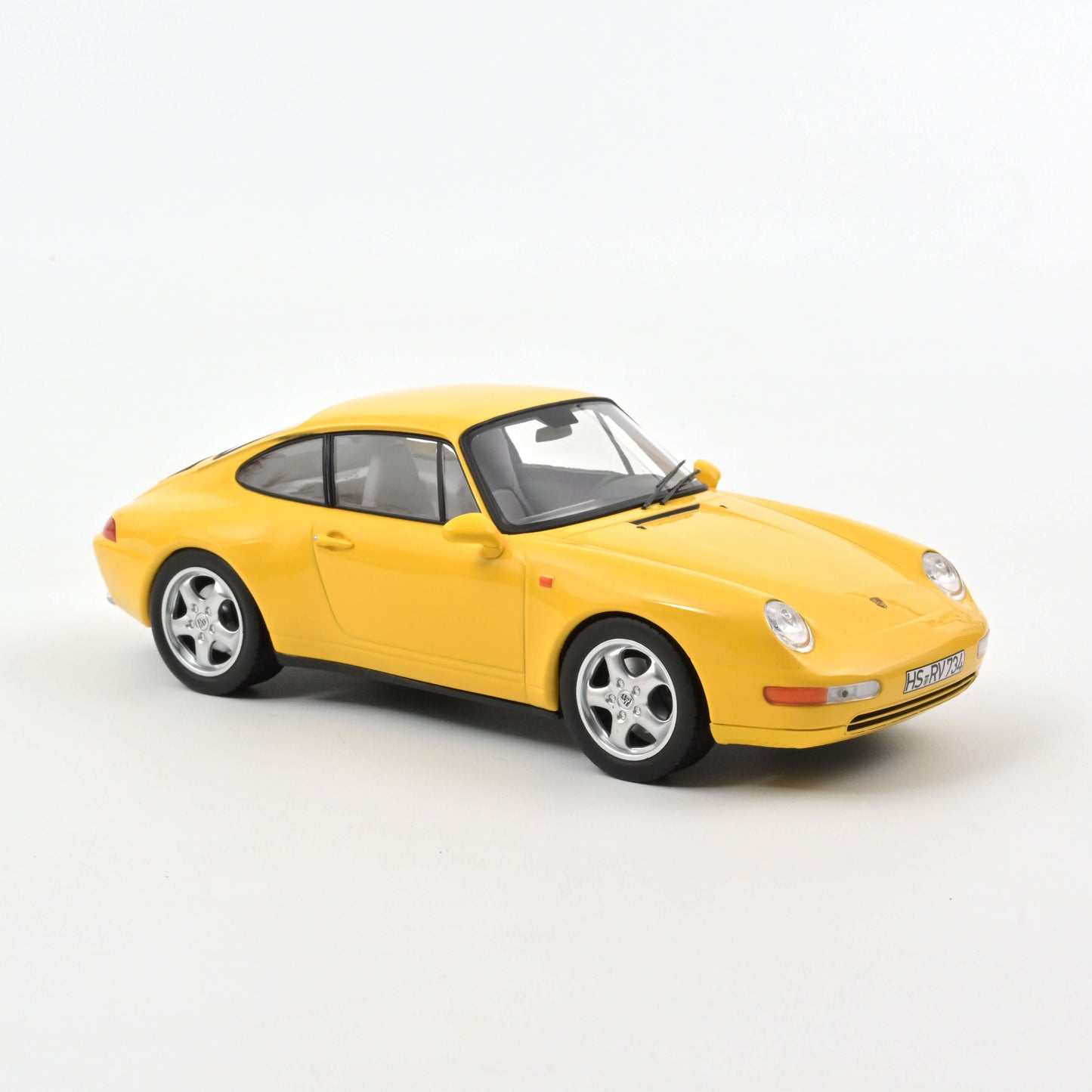 1:18 Porsche 911 993 Carrera, 1994, gul, Norev 187596, lukket model