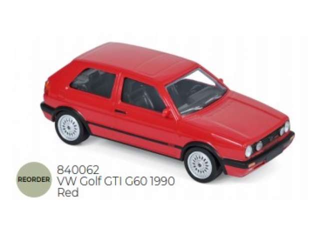 1:43 VW Golf GTI G60, 1990, rød, Jet Car, Norev