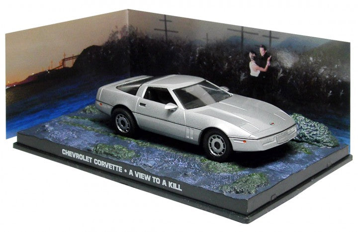 1:43 Chevrolet Corvette (POLA'S) 1984 James Bond 'A view to kill', movie, filmbil, Atlas