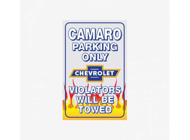 Metalskilt, 30x43 cm, Camaro Parking Only