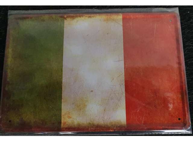 Metalskilt, 30x20 cm, flag Italien
