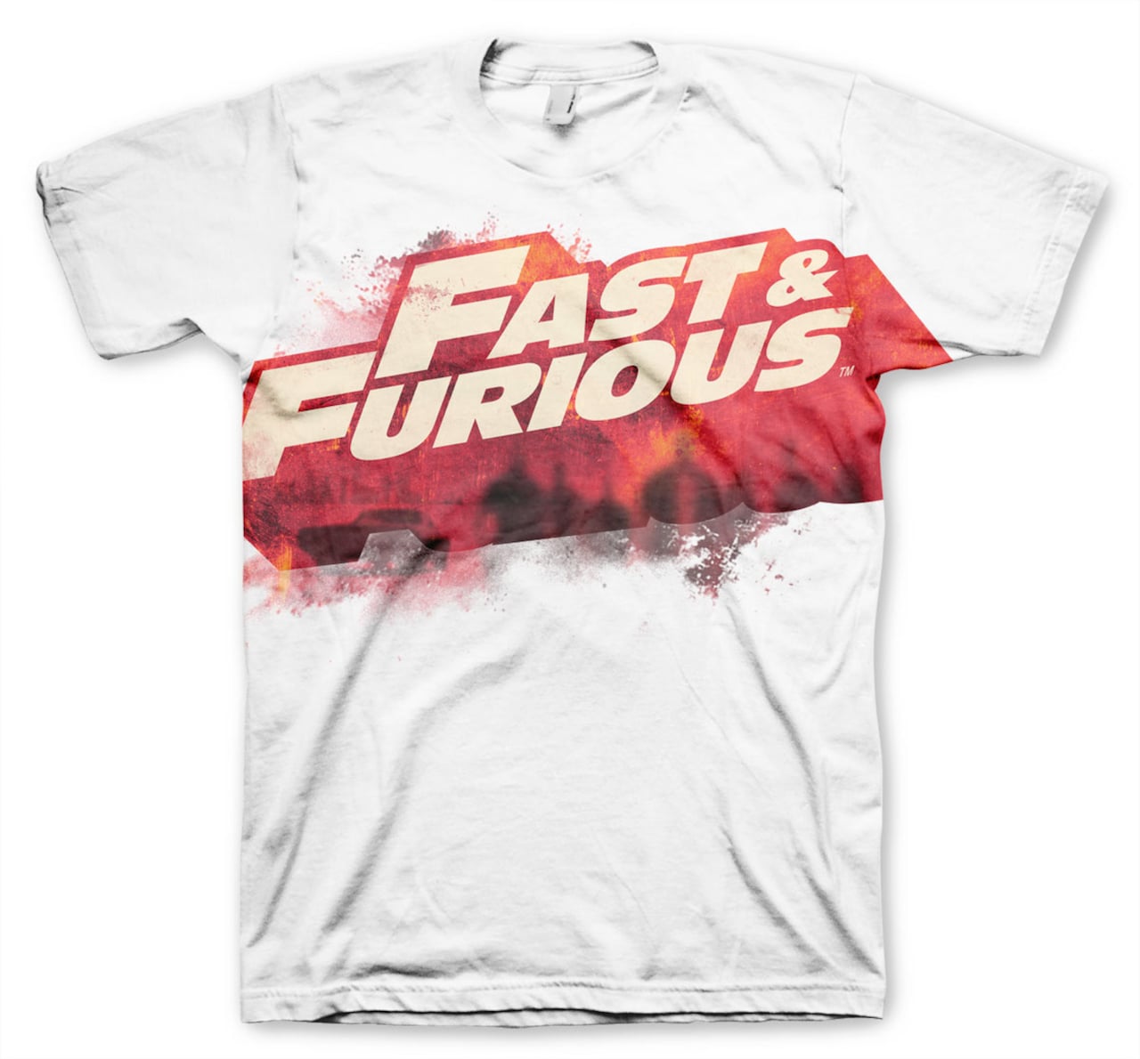 The Fast & The Furious Logo T-Shirt, hvid, L