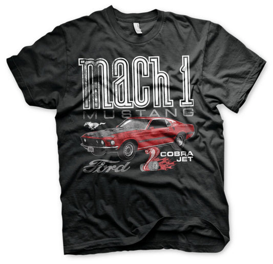 Ford Mach-1 Mustang T-Shirt, sort, L