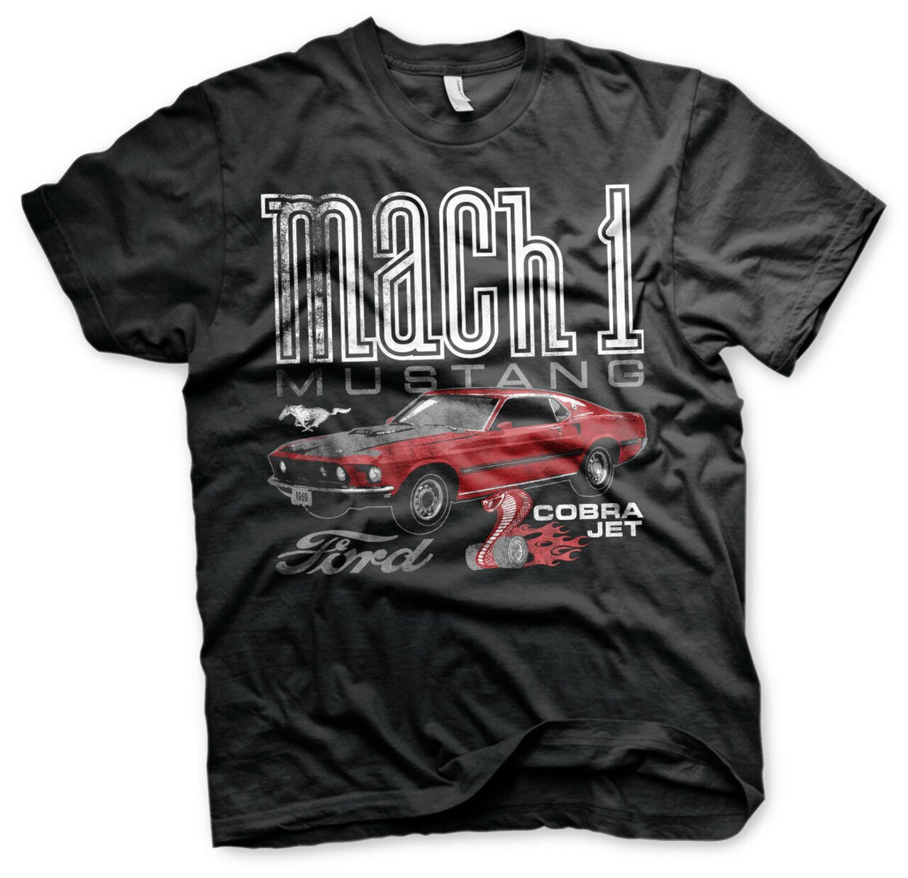Ford Mach-1 Mustang T-Shirt, sort, XL