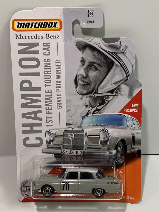 1:64 Mercedes-Benz 220SE, Cremefarvet, #711 Ewy Rosqvist, første kvindelig vinder af Argentine Turismo Standard Grand Prix 1962