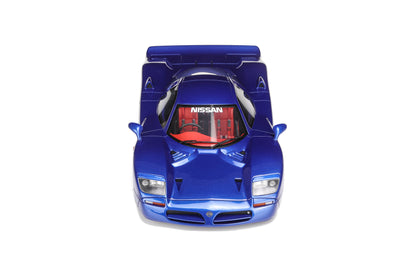 1:18 Nissan R390 GT1 gadebilledet, 1997, blåmetallic, GT Spirit GT403, lukket model, limited