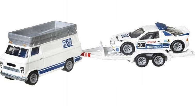1:64 Rally Van & Ford RS200 "Ford Racing", Hotwheels, GTT28