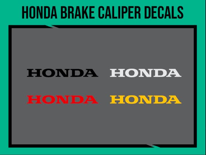 Honda Brake Caliper Decals, tuning