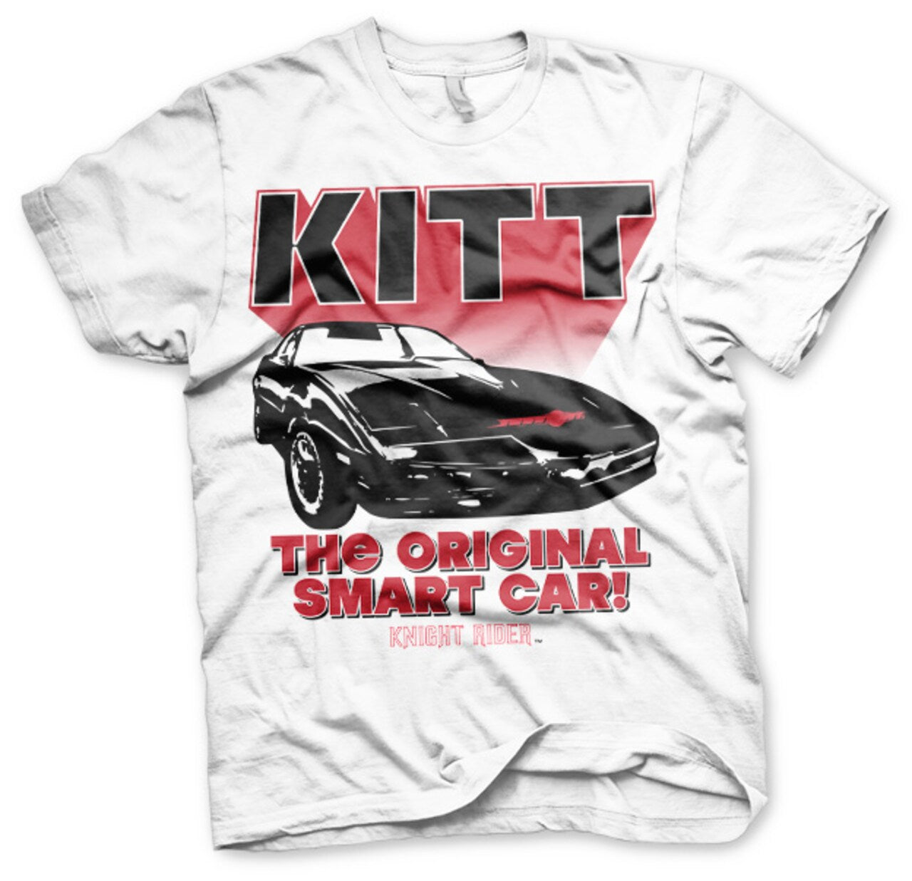 Knight Rider - KITT The Original Smart Car T-Shirt, hvid, M