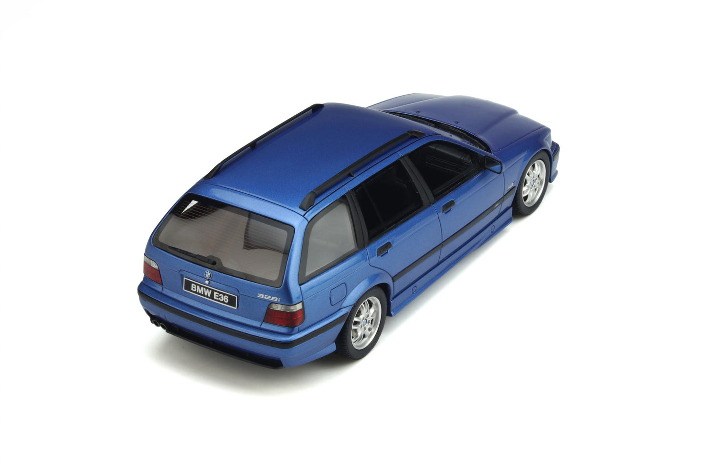 1:18 BMW 328i Touring E36 M Pack, 1997, blåmetallic, OT358, lukket model, limited