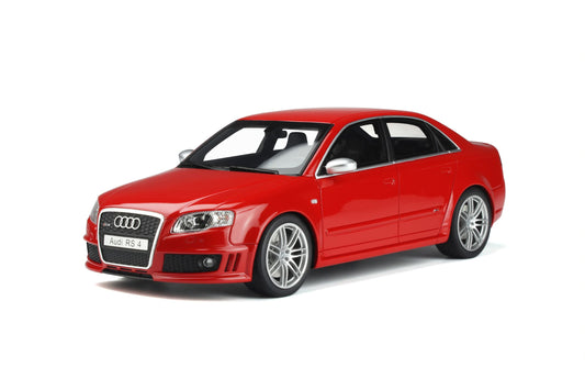 1:18 Audi RS4 B7 4.2 FSI, Misano rød, 2005, Ottomobile, OT400, lukket model, limited