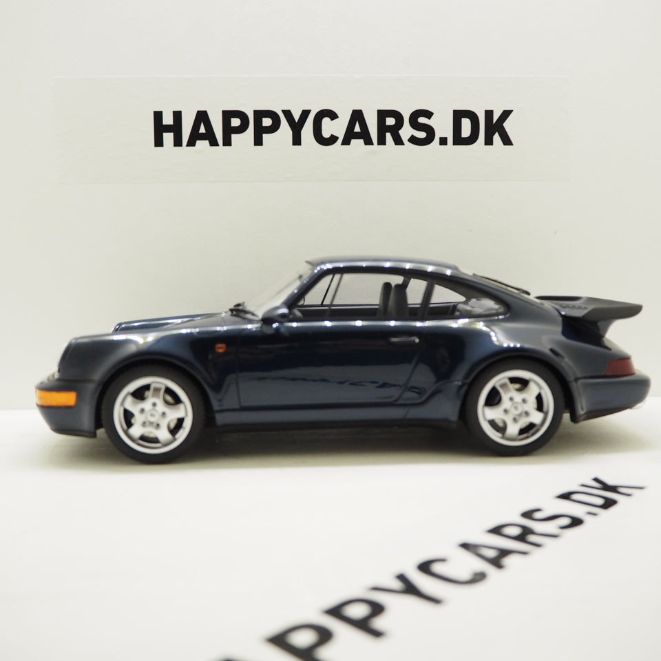 1:18 Porsche 911 964 Turbo 3.3, blåmetallic, GT315, GT Spirit, limited, lukket model