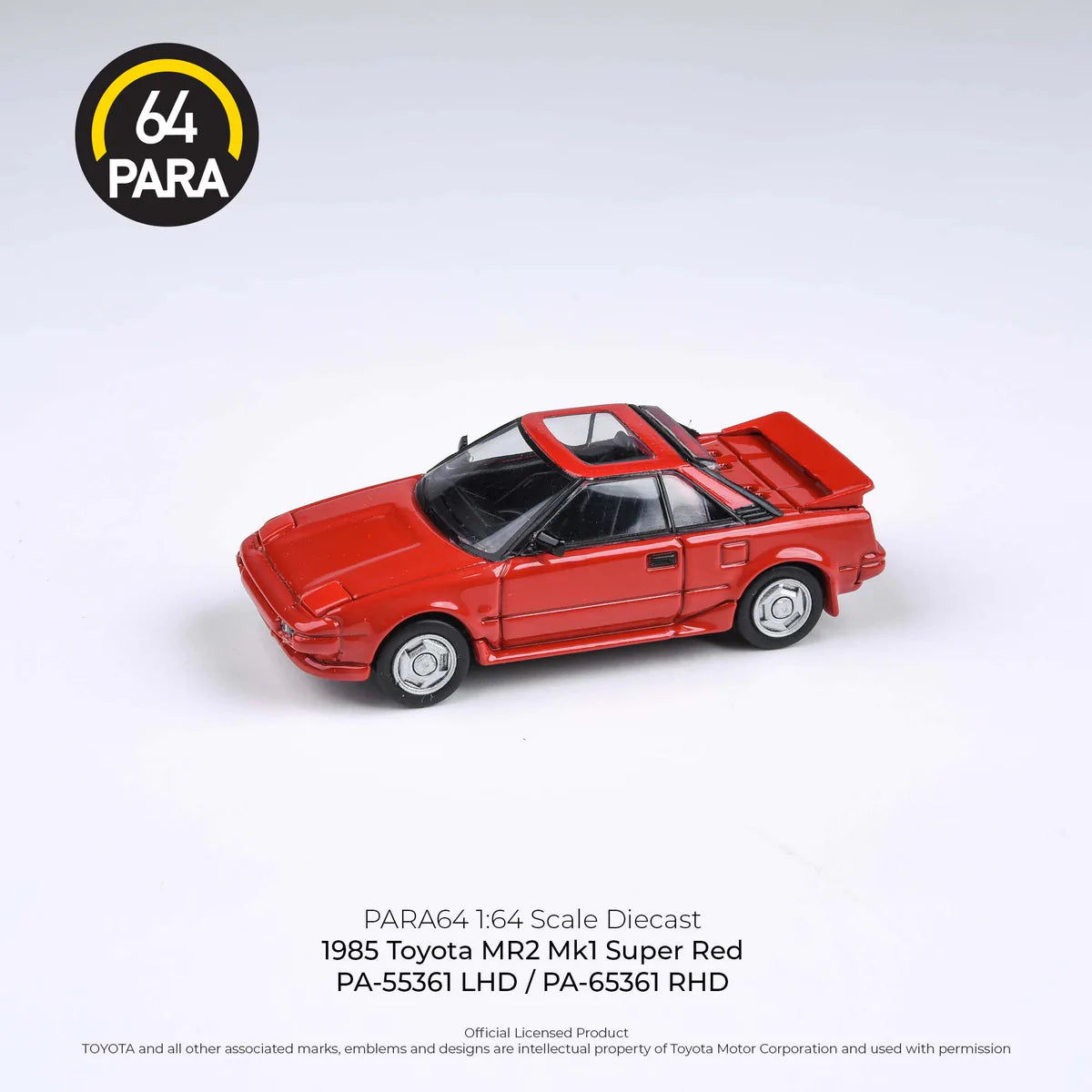 1:64 Toyota MR2 MK1, 1985, rød, 64Para