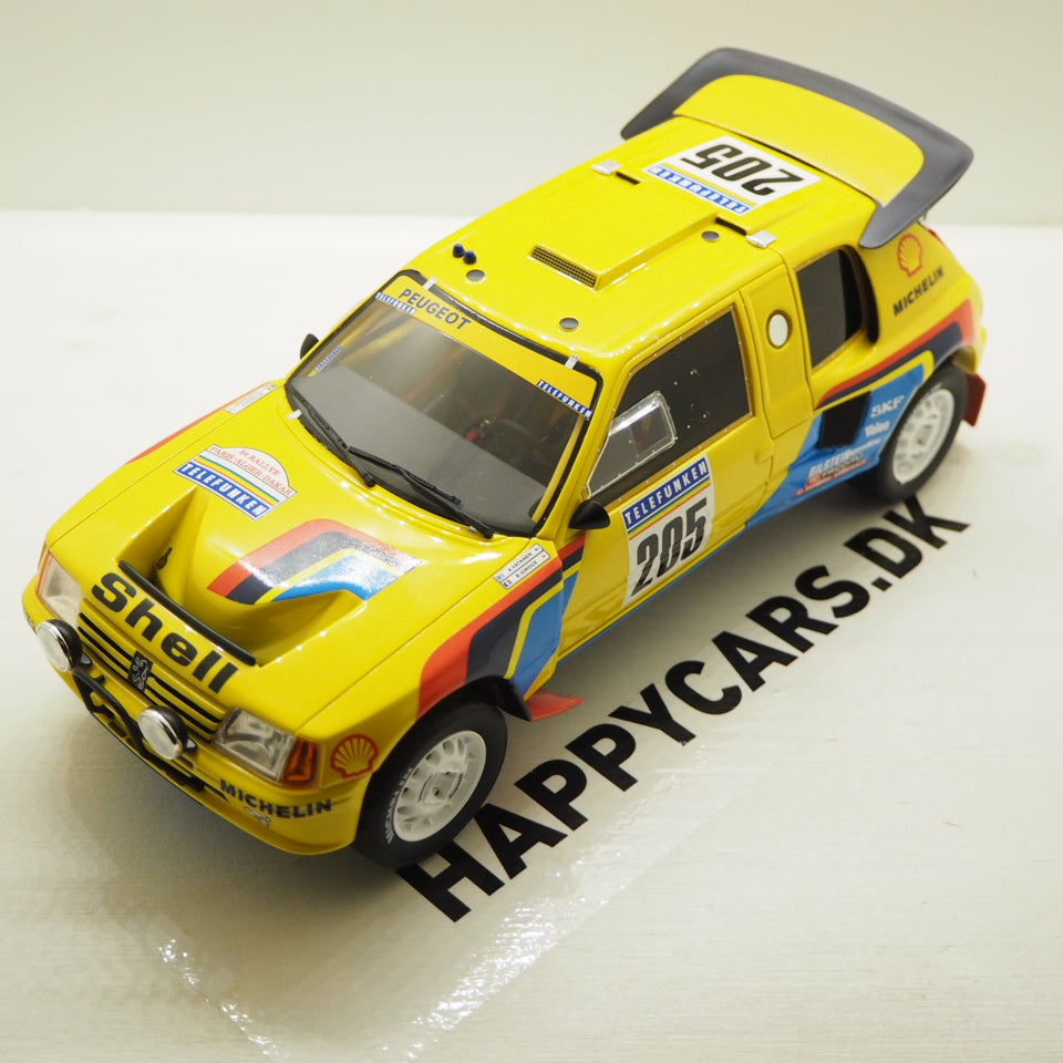 1:18 Peugeot 205 Grand Raid Dakar 87, gul, rallybil, OT354, Ottomobile, limited, lukket model