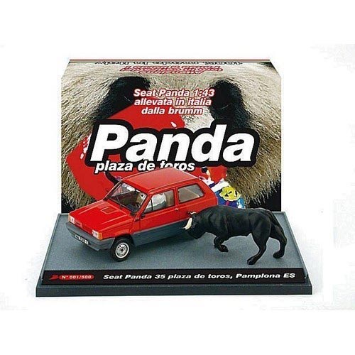 1:43 Seat Panda 34, rød, med tyr, Brumm