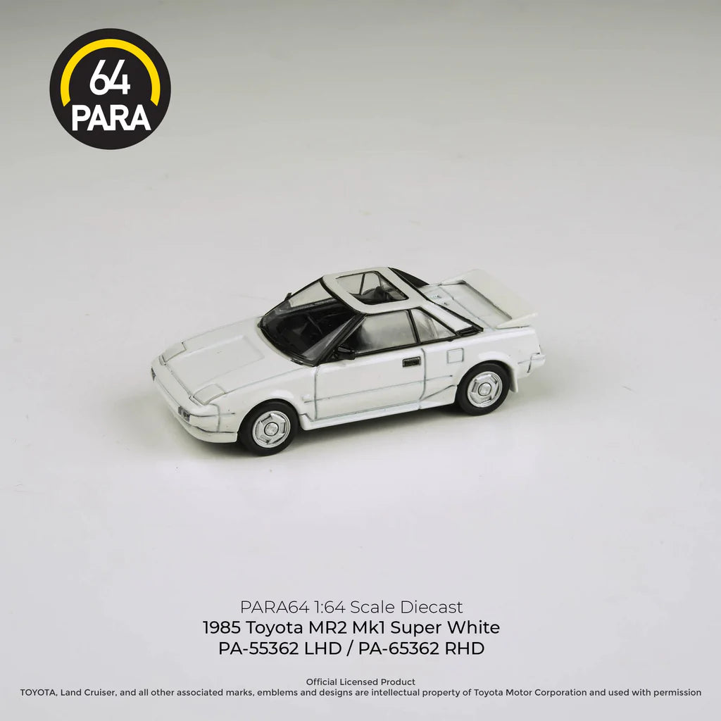 1:64 Toyota MR2 MK1, 1985, hvid, 64Para