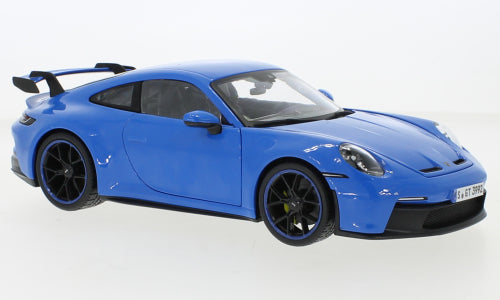 1:18 Porsche 911 992 GT3, 2021, blå, Maisto 36458B, åben model