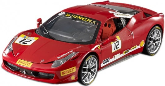 1:18 Ferrari 458, 2012, Italia Challenge, #12, Hot Wheels, delvis åben model