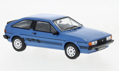 1:43 VW Scirocco II GTS, blåmetallic, IXO, lukket model