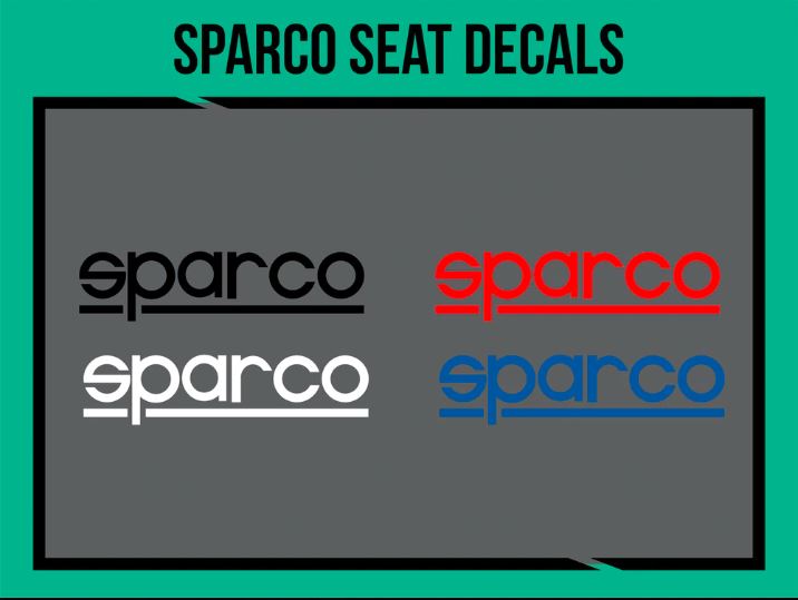 Sparco Seat Decal (Color: Black, Size: 8mm), tuning