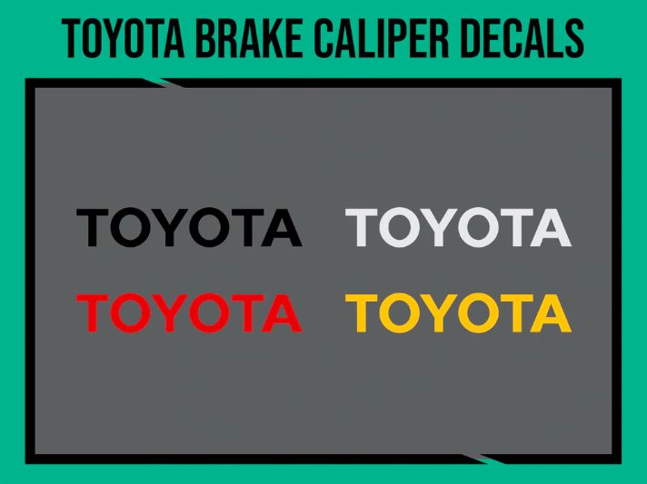 Toyota Brake Caliper Decals, tuning