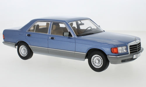 1:18 Mercedes-Benz S-klasse (W126), blåmetallic, MCG, lukket model