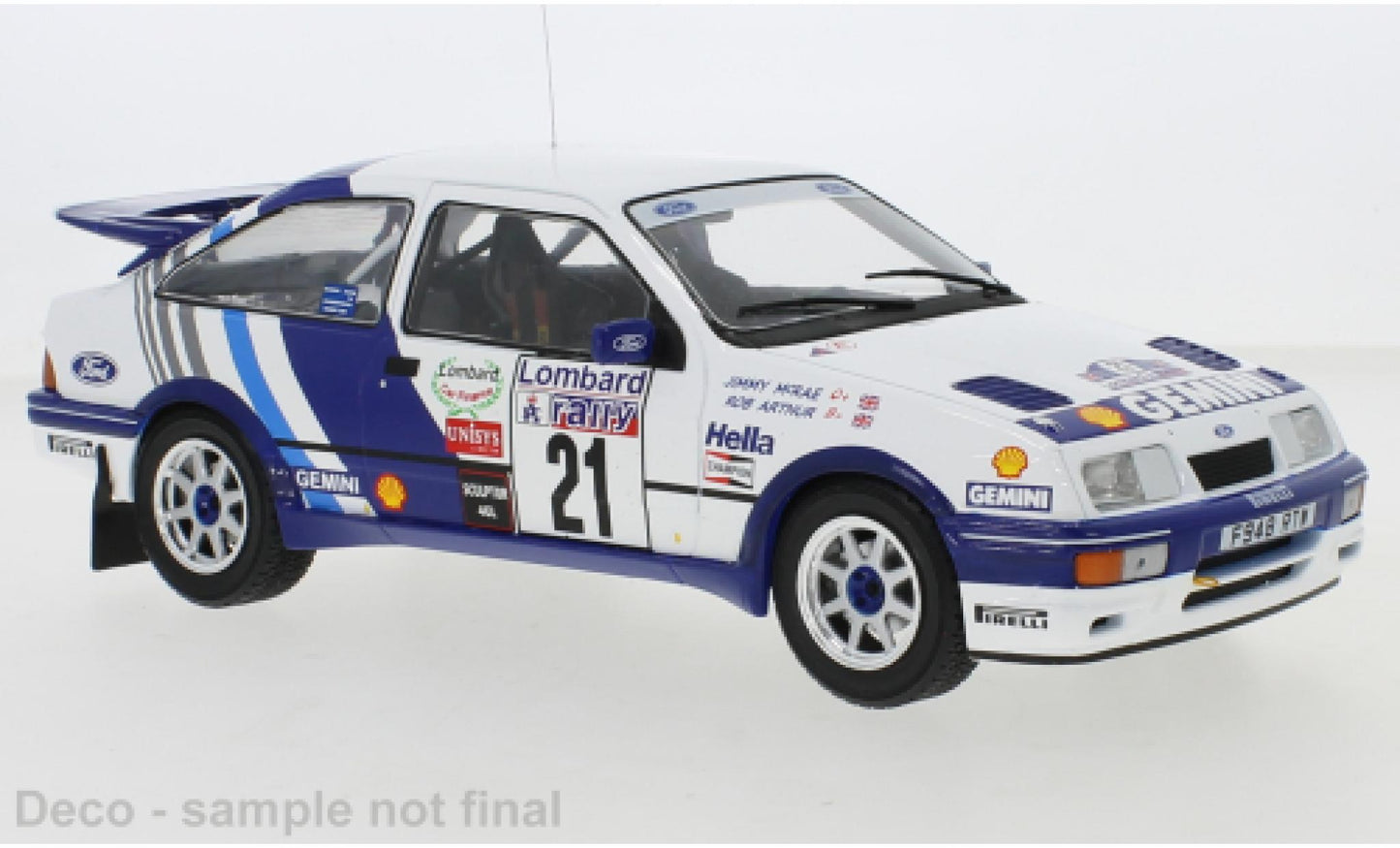 1:18 Ford Sierra RS Cosworth, #21, RAC Rally, McRae/Arthur, IXO, lukket model