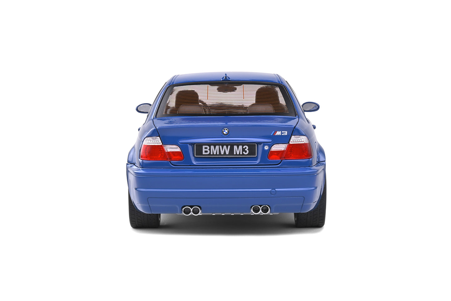 1:18 BMW M3 E46, 2000, blå, Solido 1806502, delvis åben model